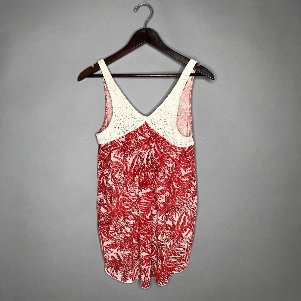 Anthropologie Tiny Red & Cream Beekeeper Crochet & Sequin Top Size XS - Picture 4 of 8